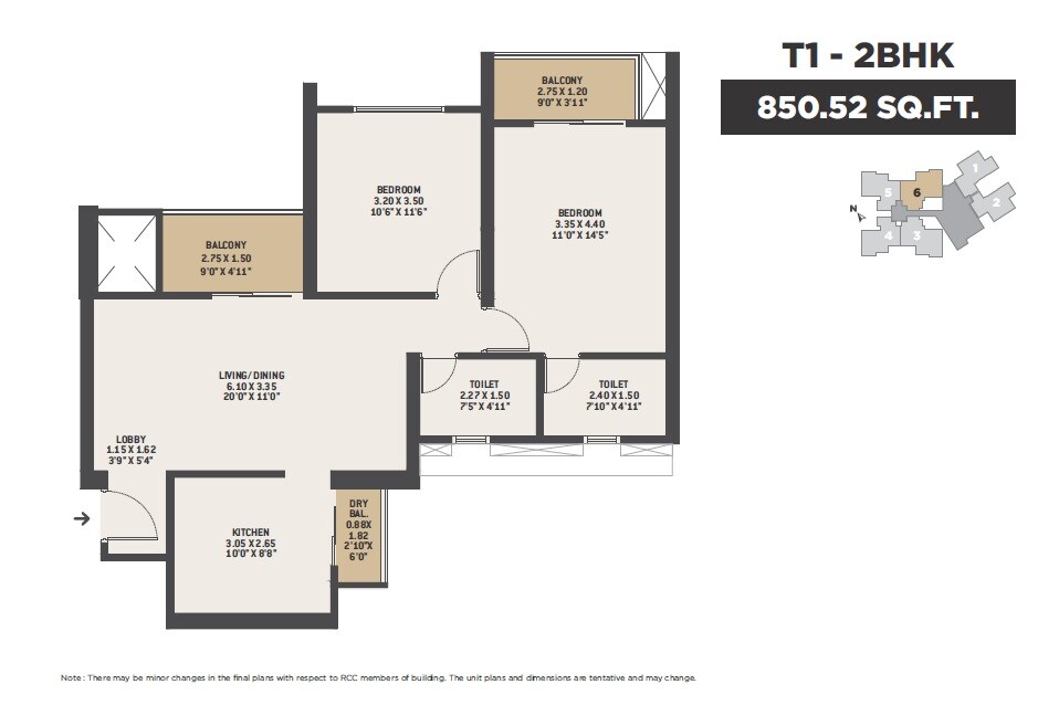  2 BHK Apartment at VTP Dolce Vita, Kharadi – for Sale