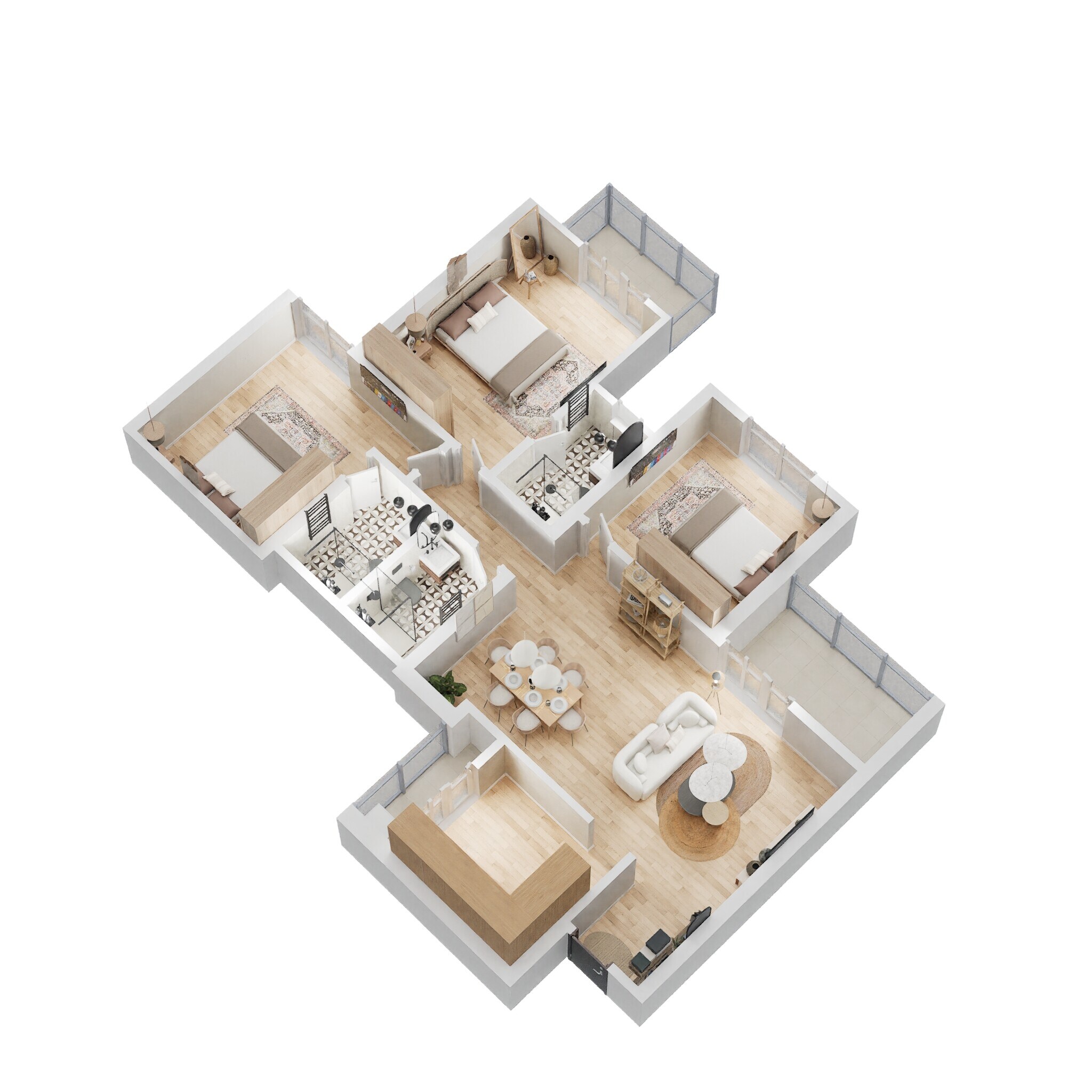 3 BHK 1457 Sq. Ft. Apartment