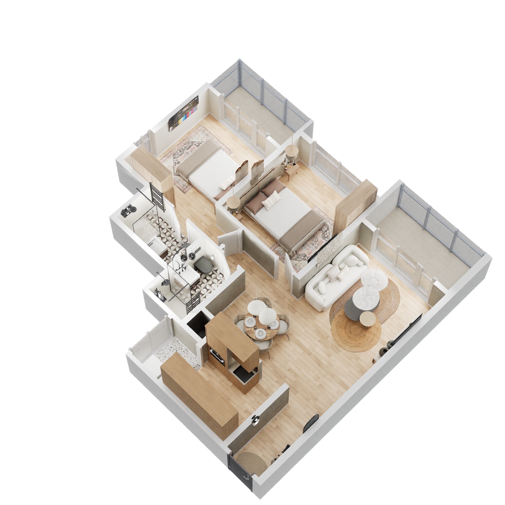 2 BHK 762 Sq. Ft. Apartment