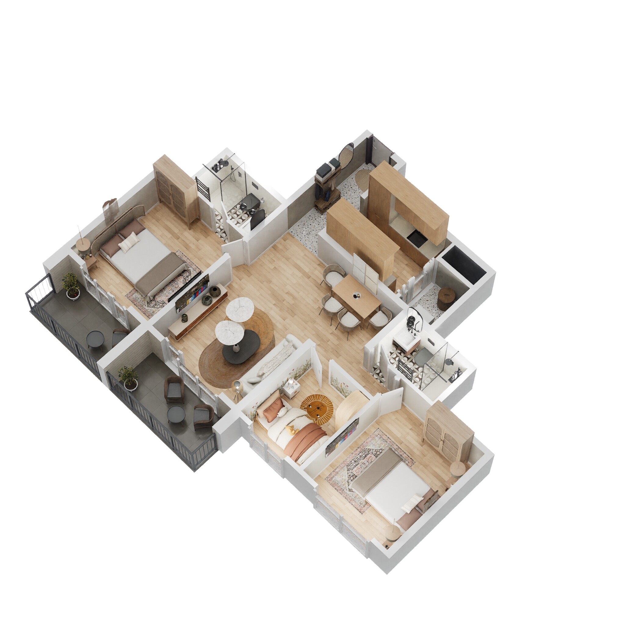 3 BHK 1062 Sq. Ft. Apartment