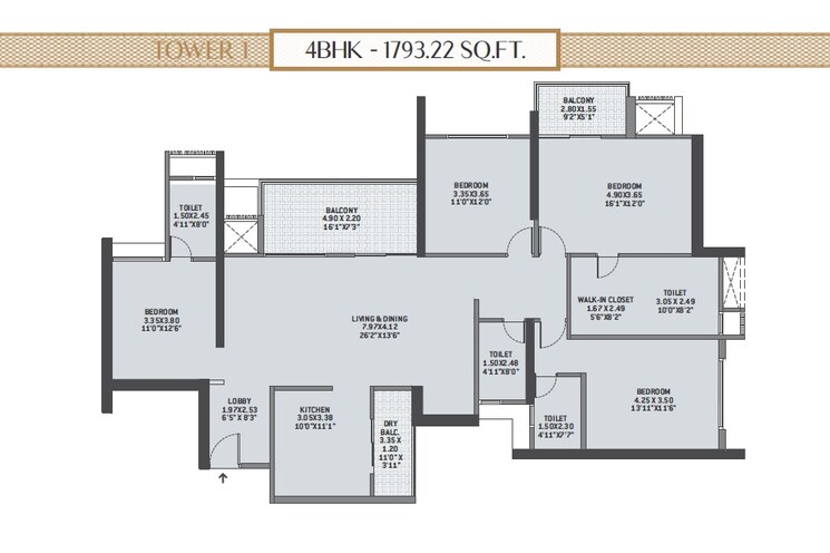 Other, vtp-flamante 4 Bedroom 1800 Sq.Ft. Apartment In Kharadi Pune 8852074