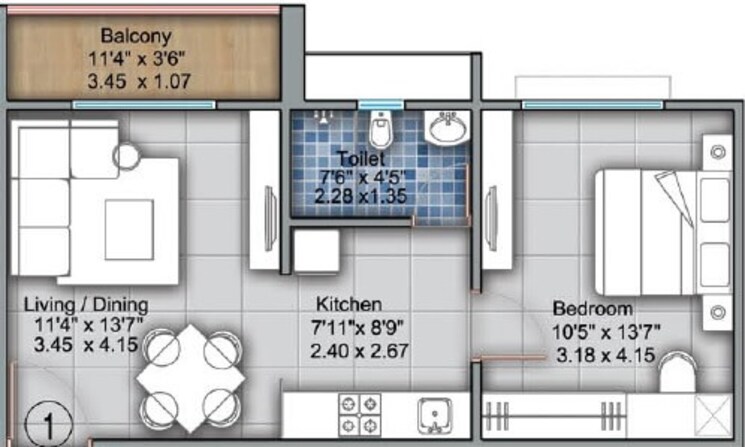 Other, vtp-one 1 Bedroom 415 Sq.Ft. Apartment In Kharadi Pune 8655921