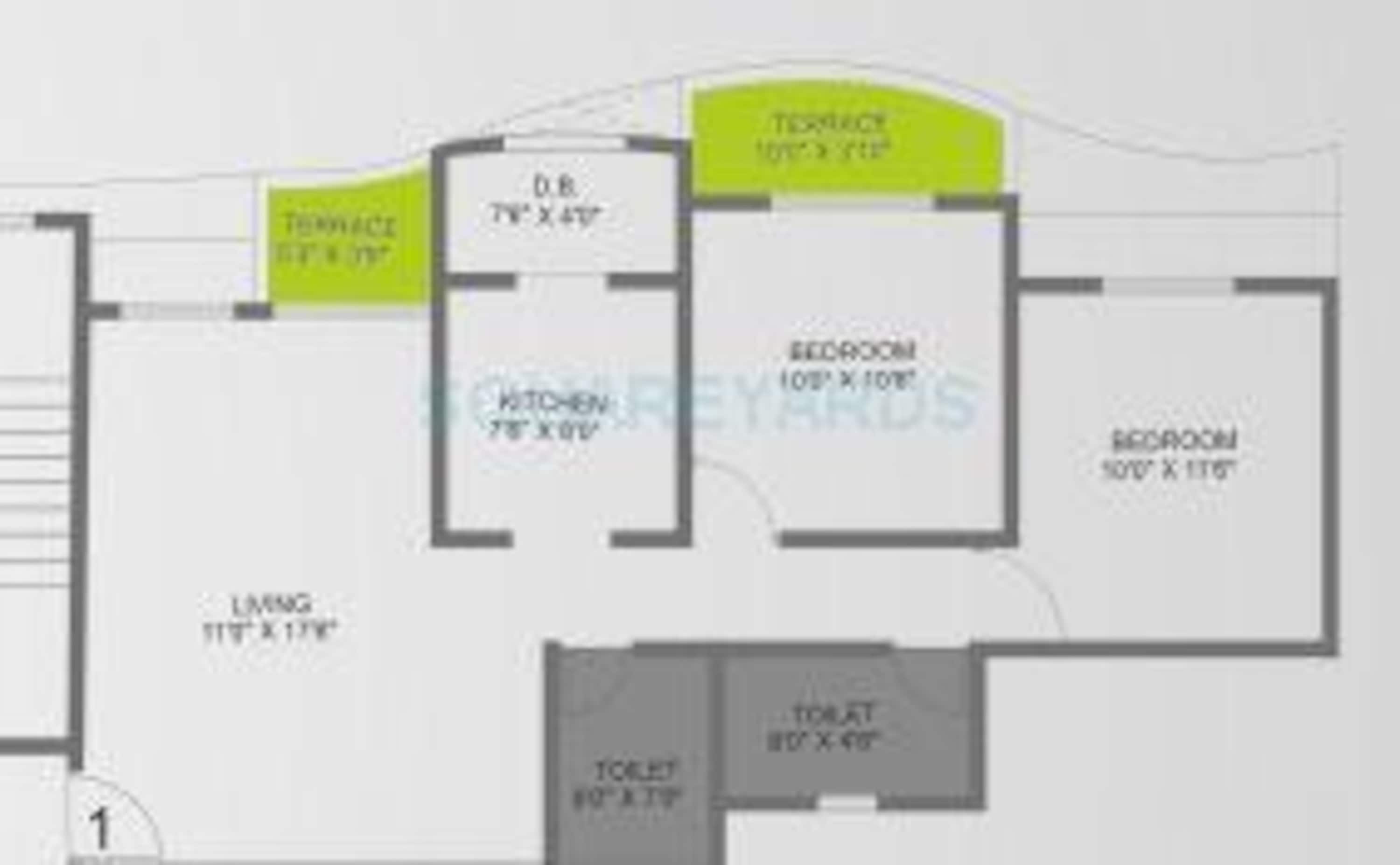 vtp urban life apartment 2bhk 967sqft 1