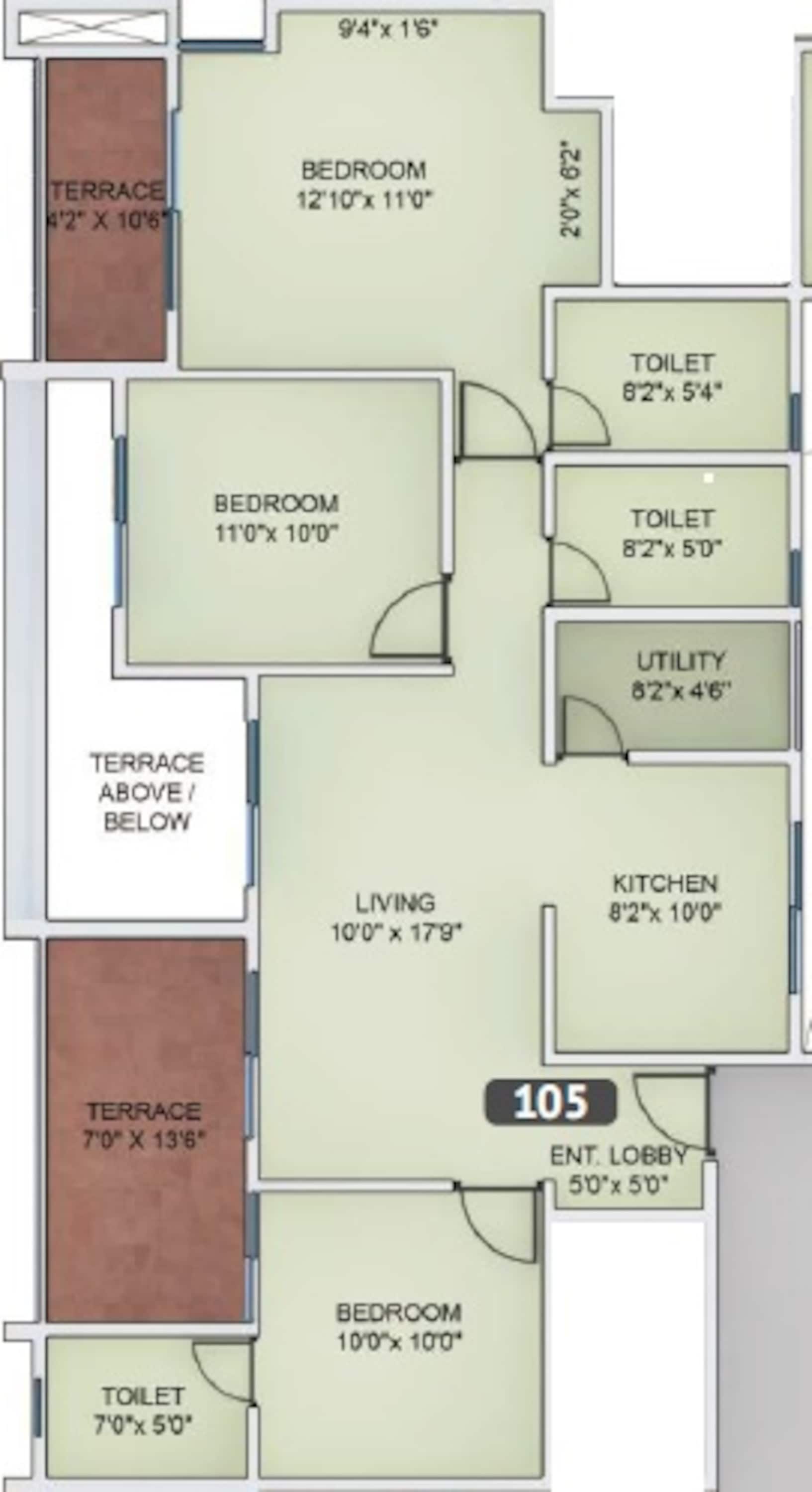 vtp urban nest apartment 1bhk 1335sqft 1