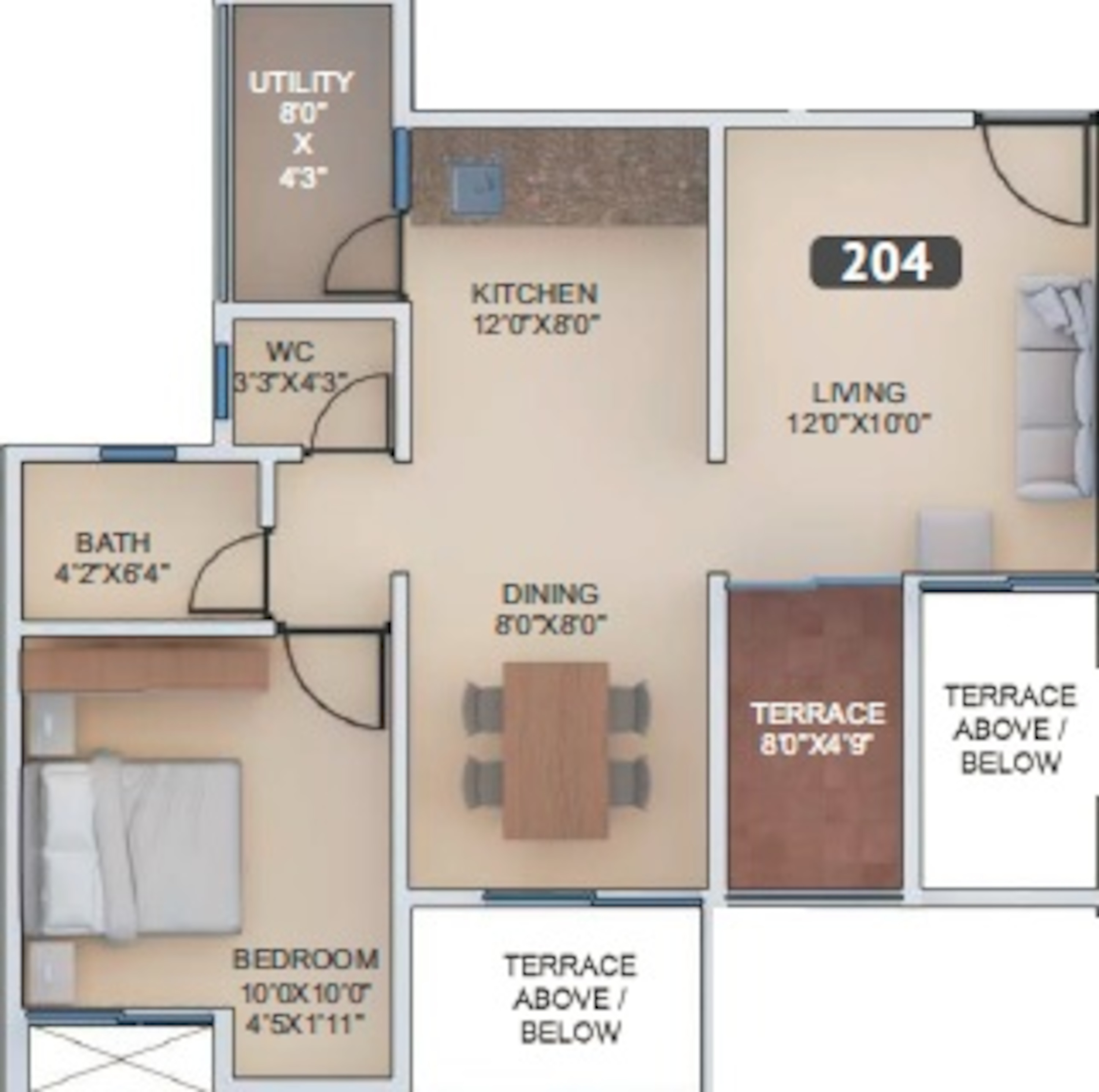 vtp urban nest apartment 1bhk 697sqft 1