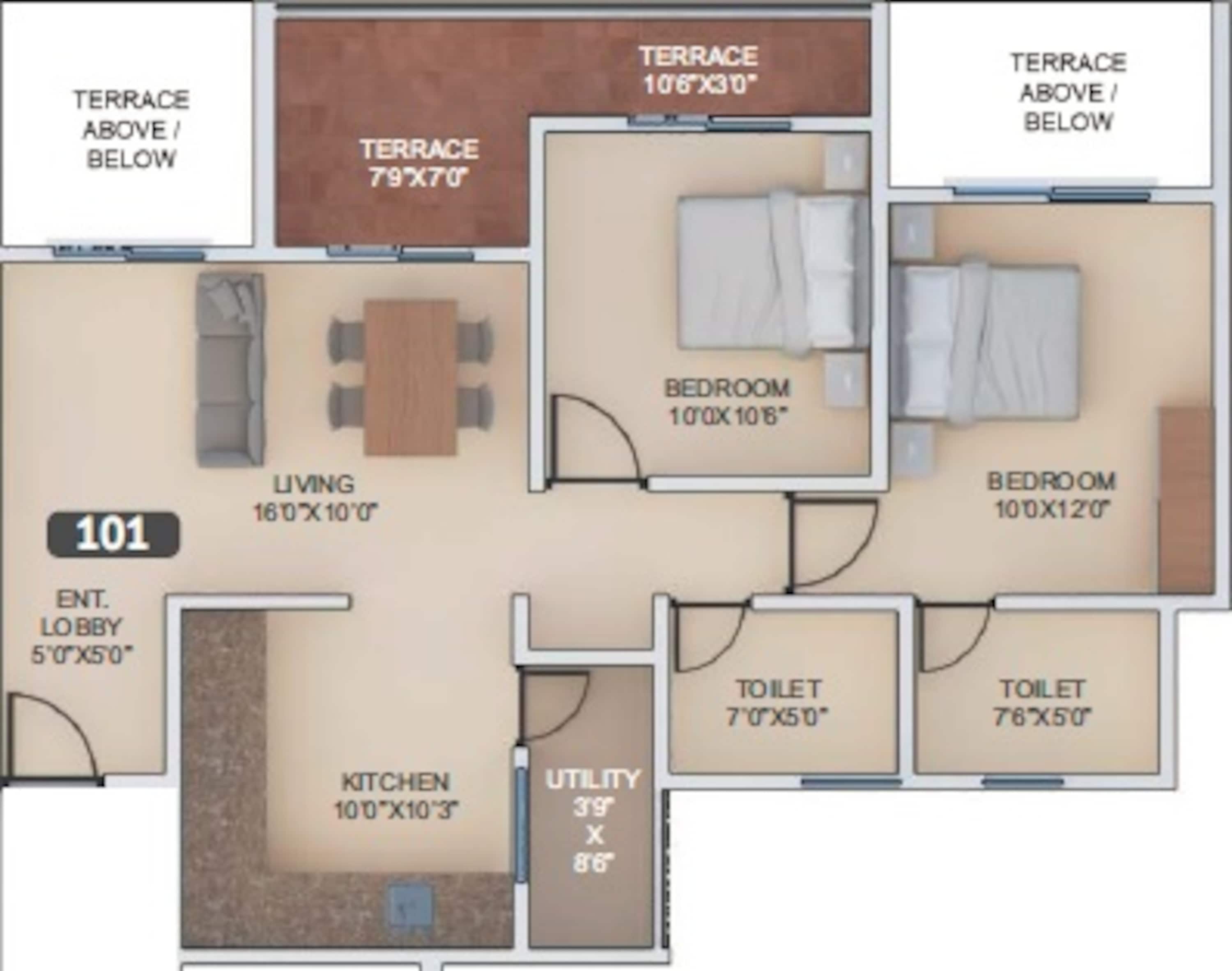vtp urban nest apartment 2bhk 1024sqft 1