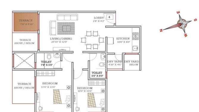 vtp urban senses apartment 2 bhk 1097sqft 20213905113934