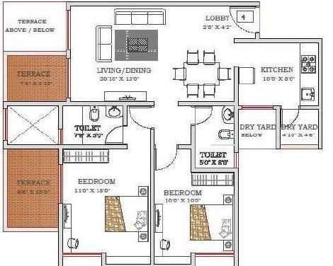 vtp urban senses apartment 2 bhk 1336sqft 20213405113448