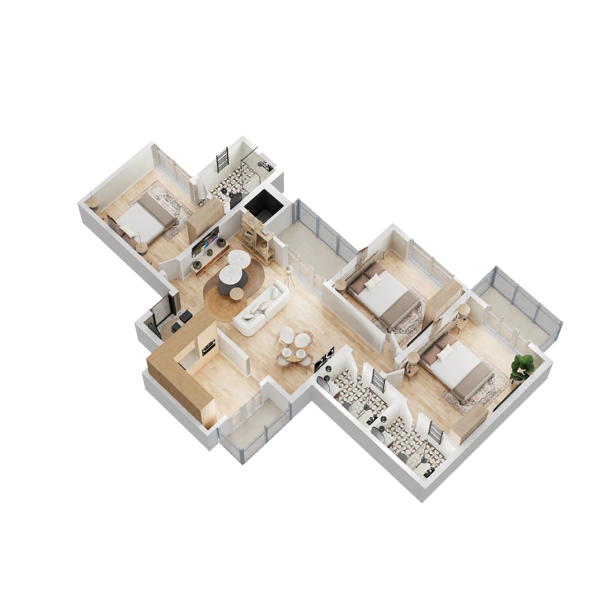 3 BHK 985 Sq. Ft. Apartment