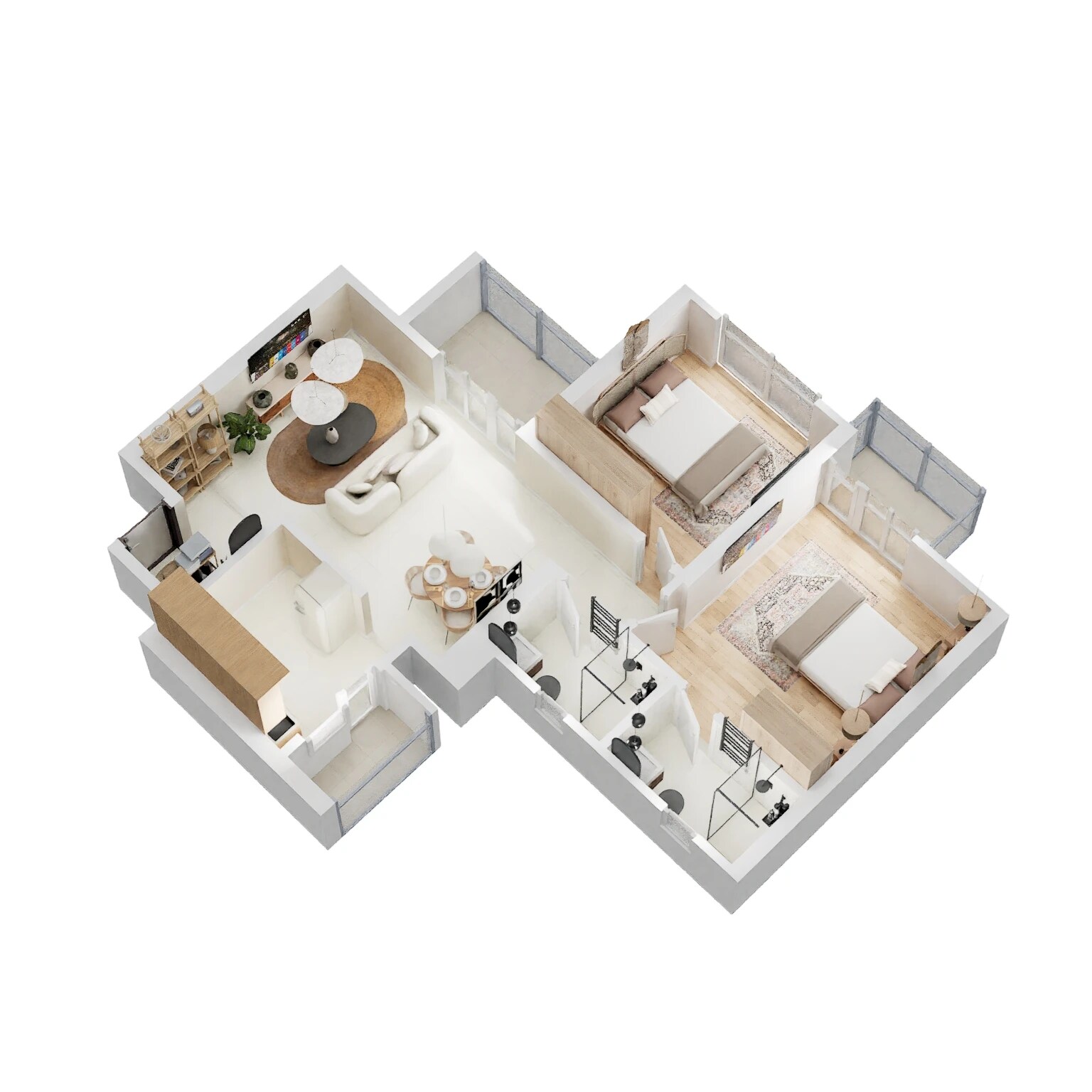 2 BHK 782 Sq. Ft. Apartment