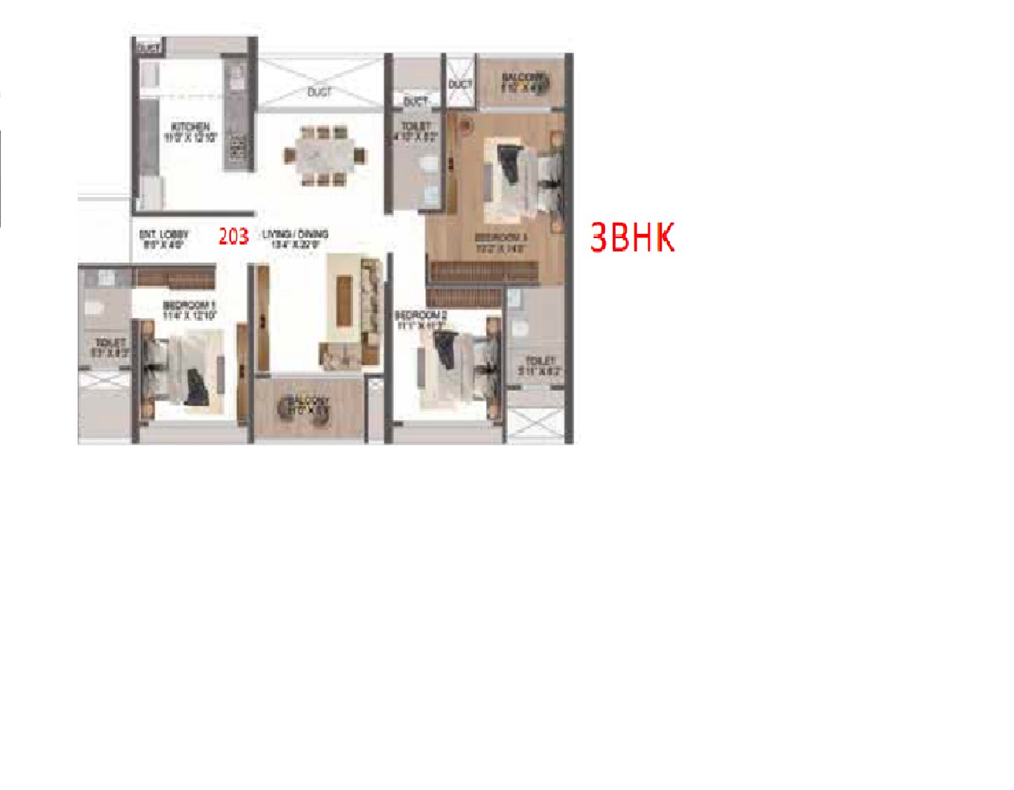  3 BHK Apartment at Vyom Avinea, Hadapsar – for Sale