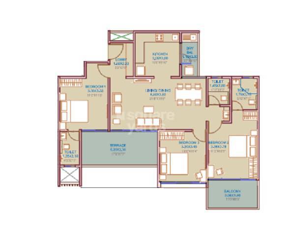 Other, wadhwani-om-mangalam-chaitanya 3 Bedroom 1150 Sq.Ft. Apartment In Kiwale Pune 7512135