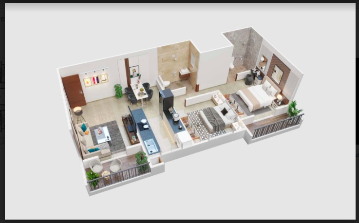 2 BHK 726 Sq. Ft. Apartment in Wakadkar Stellar Rhythmm