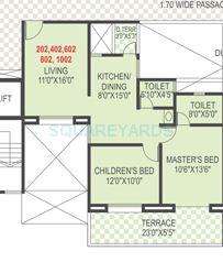 welworth tinsel town apartment 2bhk 1078sqft 1