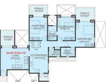 welworth tinsel town apartment 3bhk 1598sqft 1