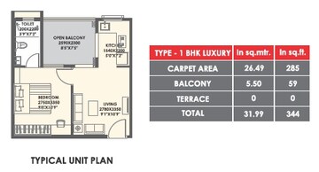  1 BHK Apartment at Xrbia Eiffel City, Chakan – for Rent