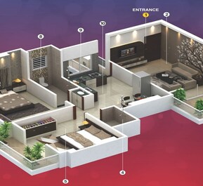 2 BHK 826 Sq. Ft. Apartment in Yash Orchid