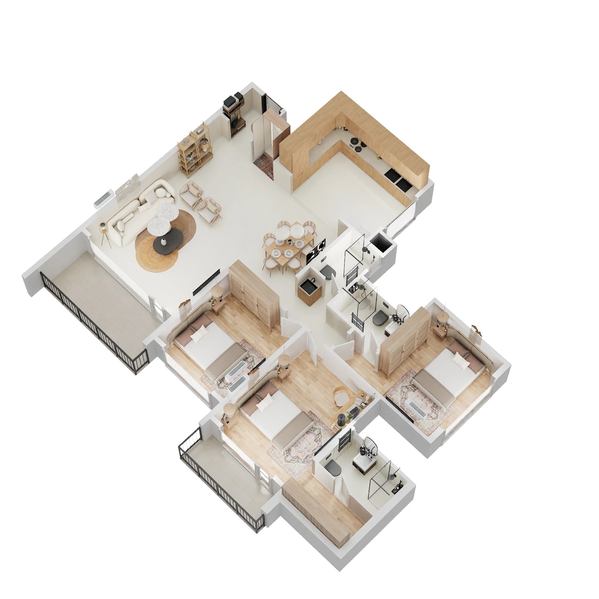 3 BHK 1374 Sq. Ft. Apartment