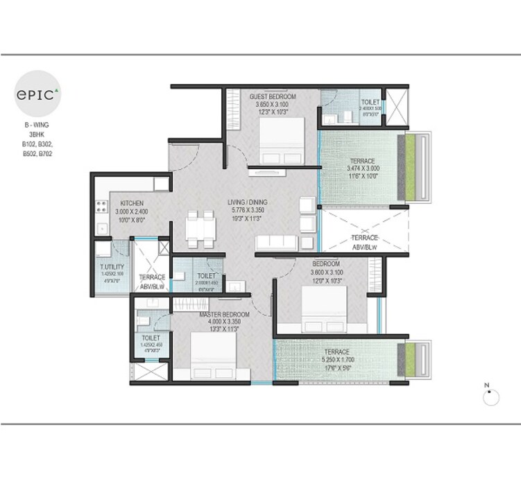 yashada epic phase 1 apartment 3 bhk 980sqft 20251520231548