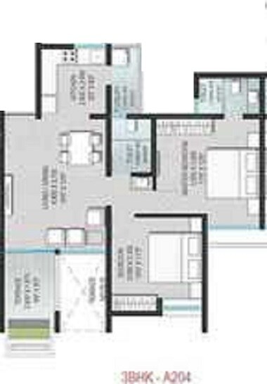 Floor plan of 2 BHK 715 Sq. Ft. Apartment in Yashada Epic Phase 2, Pune