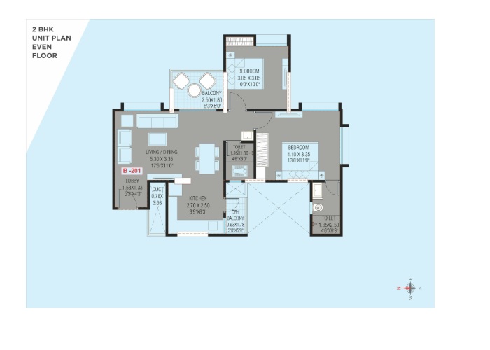 2 BHK 633 Sq. Ft. Apartment in Yashada Splendid Courtyard