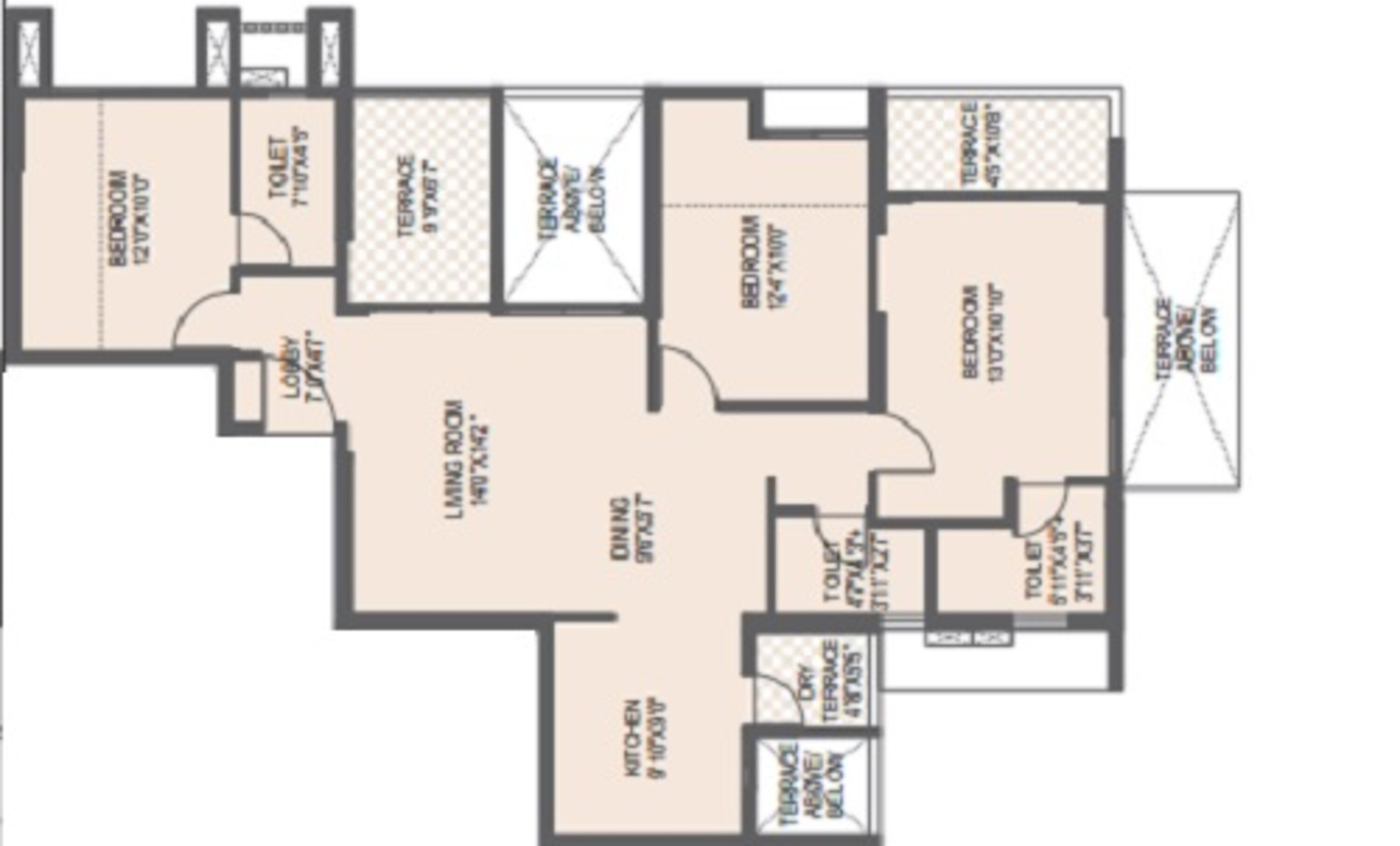 yashada vivanta vantage twenty one apartment 3 bhk 996sqft 20215108125119
