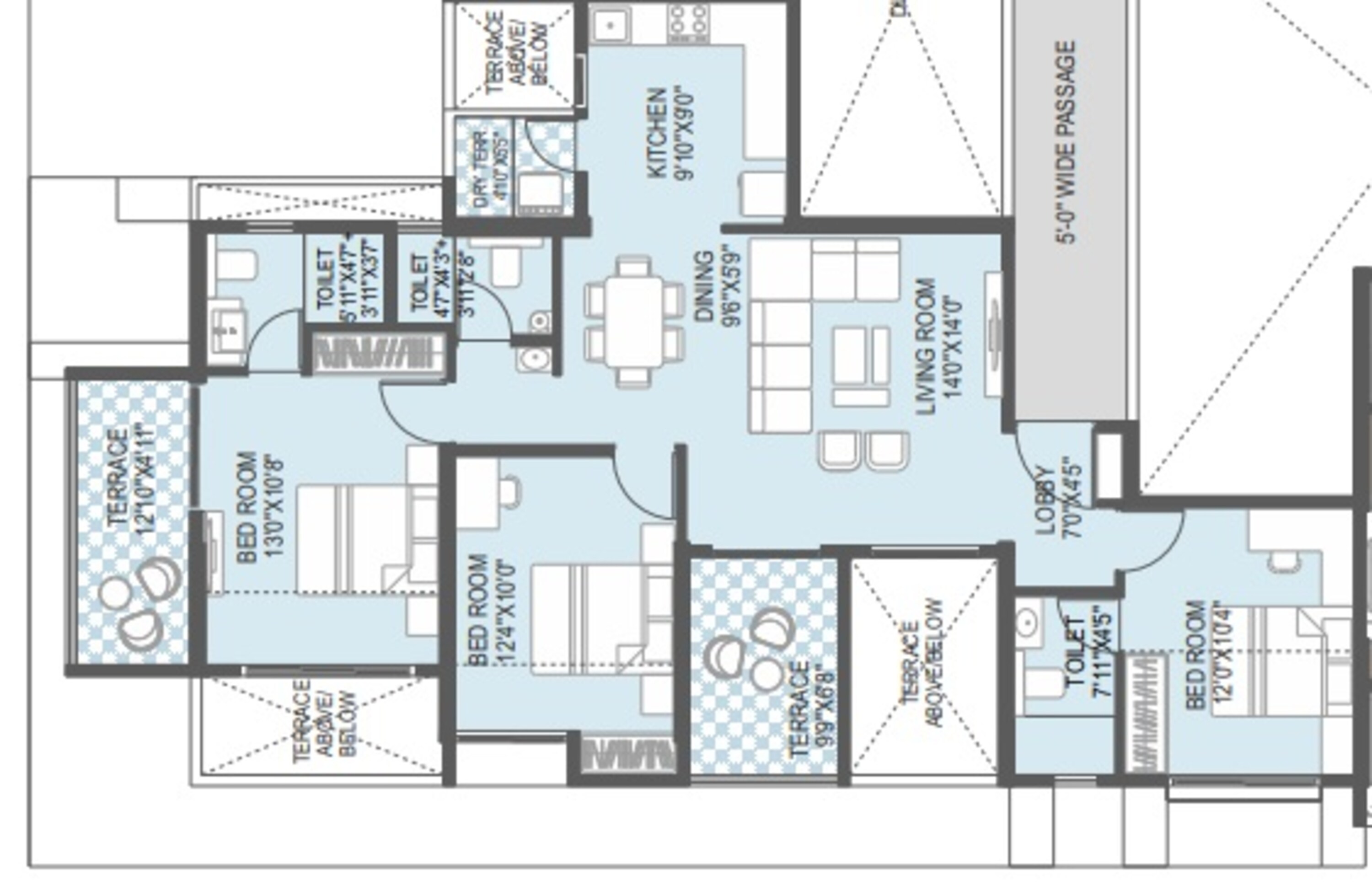 yashada vivanta vantage twenty one apartment 3 bhk 997sqft 20214822124842