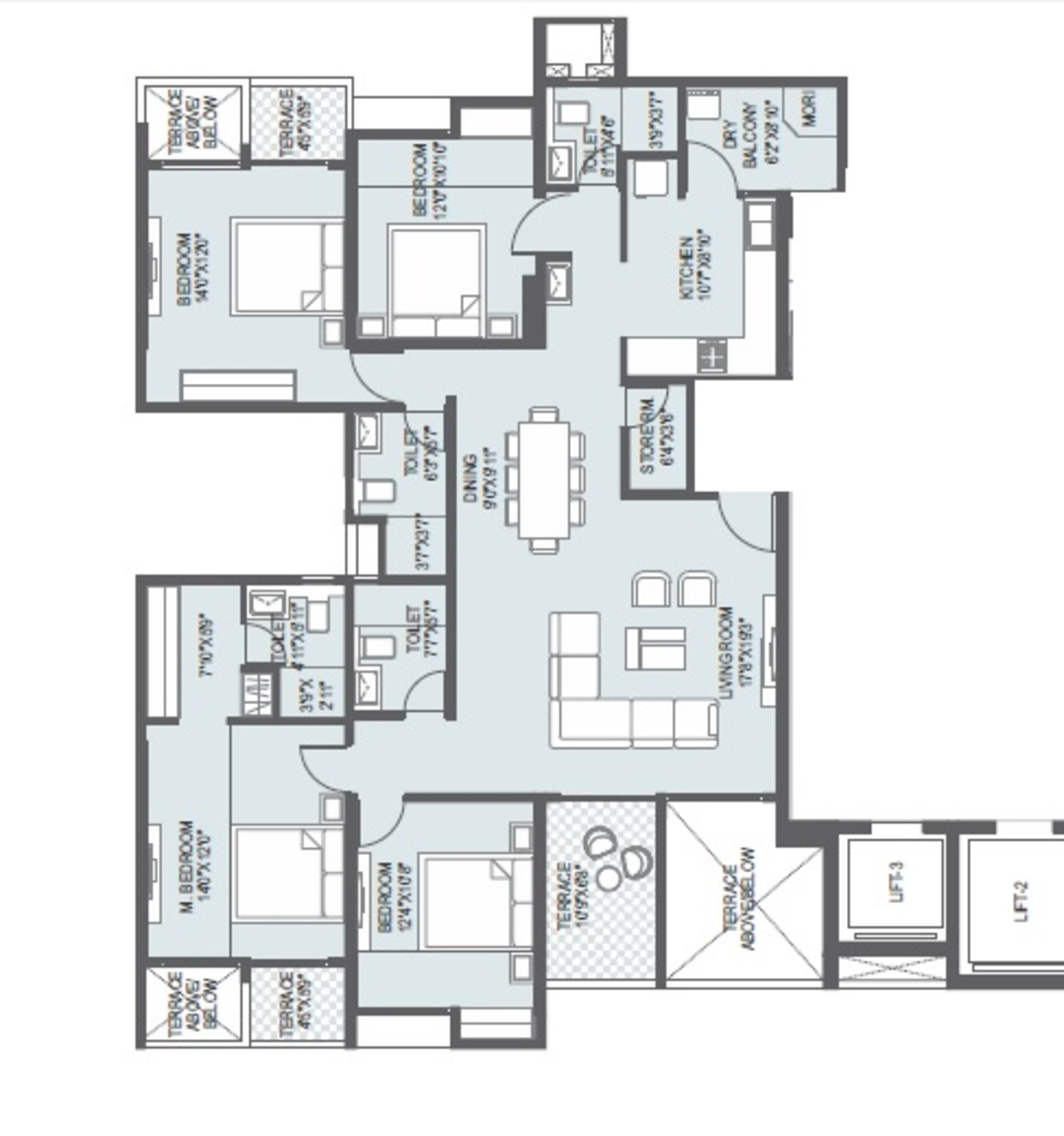 yashada vivanta vantage twenty one apartment 4 bhk 1742sqft 20215108125147