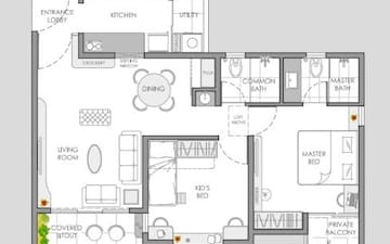 2 BHK Apartment at Yashwin Orizzonte, Kharadi – for Rent