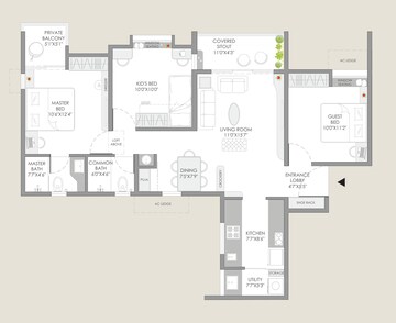  3 BHK Apartment at Yashwin Orrizonte, Kharadi – for Rent