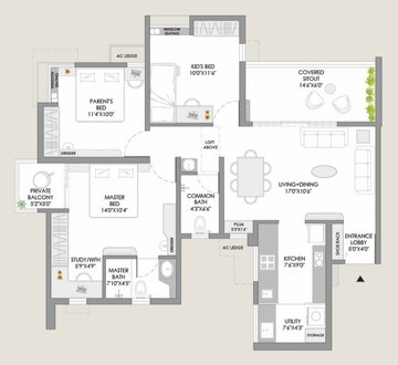  3 BHK Apartment at Yashwin Supernova, Wakad – for Rent
