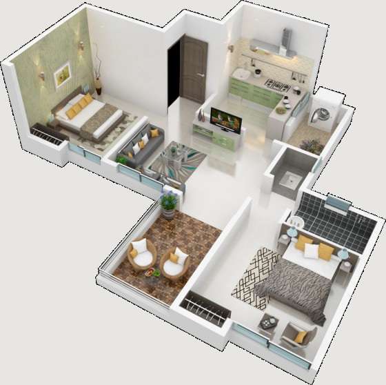zenith utsav residency phase 2 apartment 2 bhk 628sqft 20235713165737