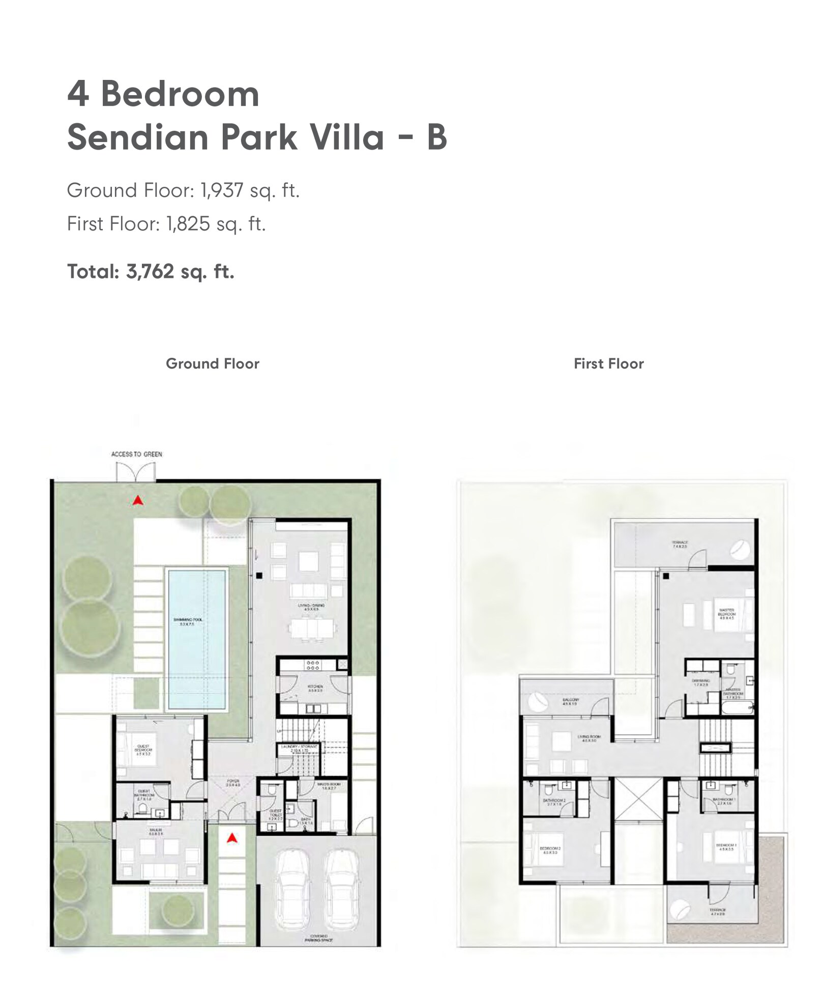 4 Beds 3762 Sq. Ft. Villa