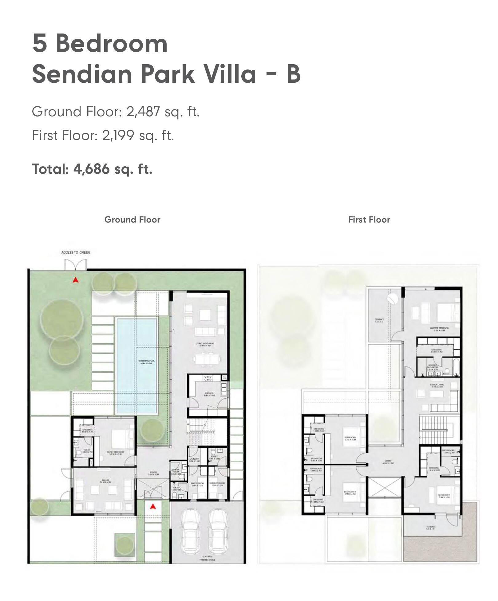 5 Beds 4686 Sq. Ft. Villa