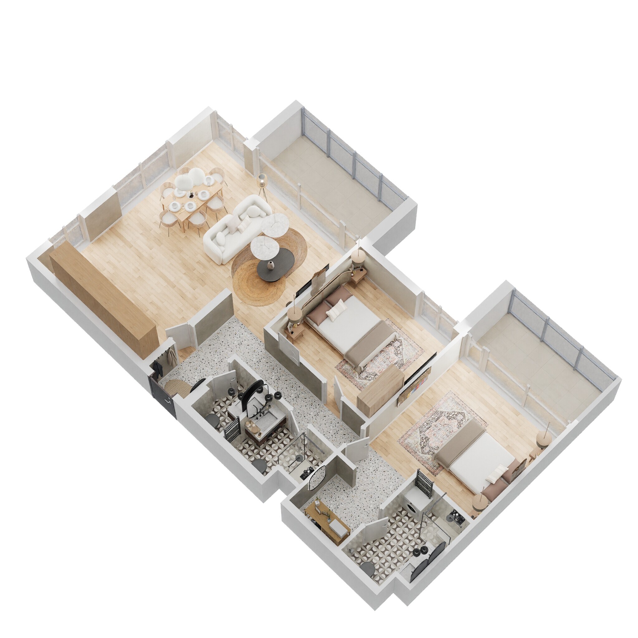 2 Beds 995 Sq. Ft. Apartment