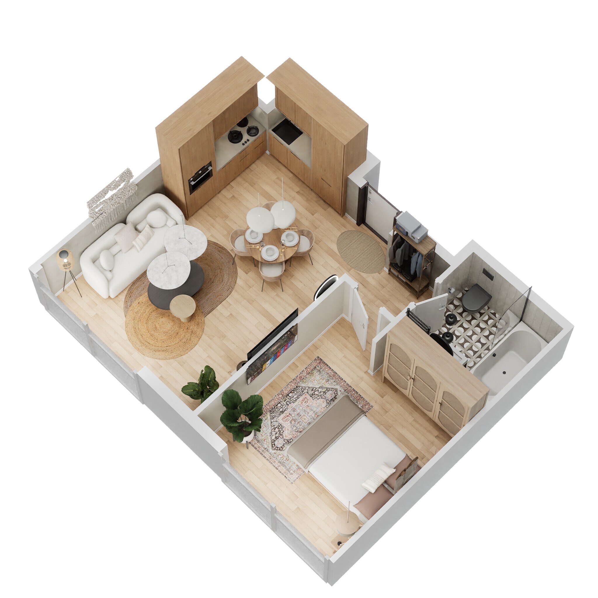 1 Bed 479 Sq. Ft. Apartment