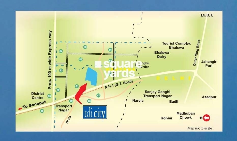 TDI City Kundli Location Image