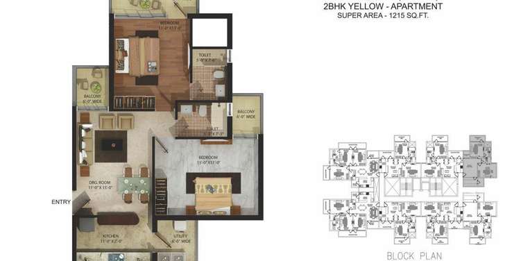 parker white lily apartment 2 bhk 1215sqft 20214312124350