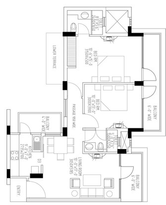 2 BHK Apartment For Rent in TDI City Kingsbury Kundli Sonipat  8021711