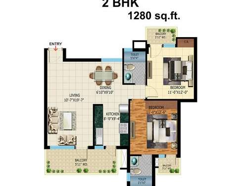 ushay towers apartment 2 bhk 1280sqft 20214630134604