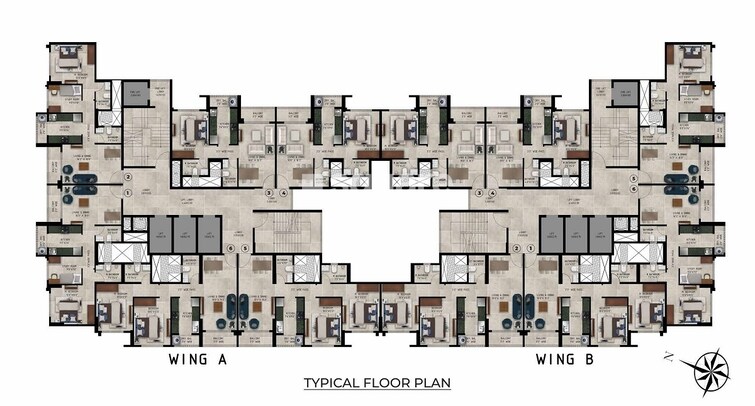 Ajmera Crosstown One Floor Plans
