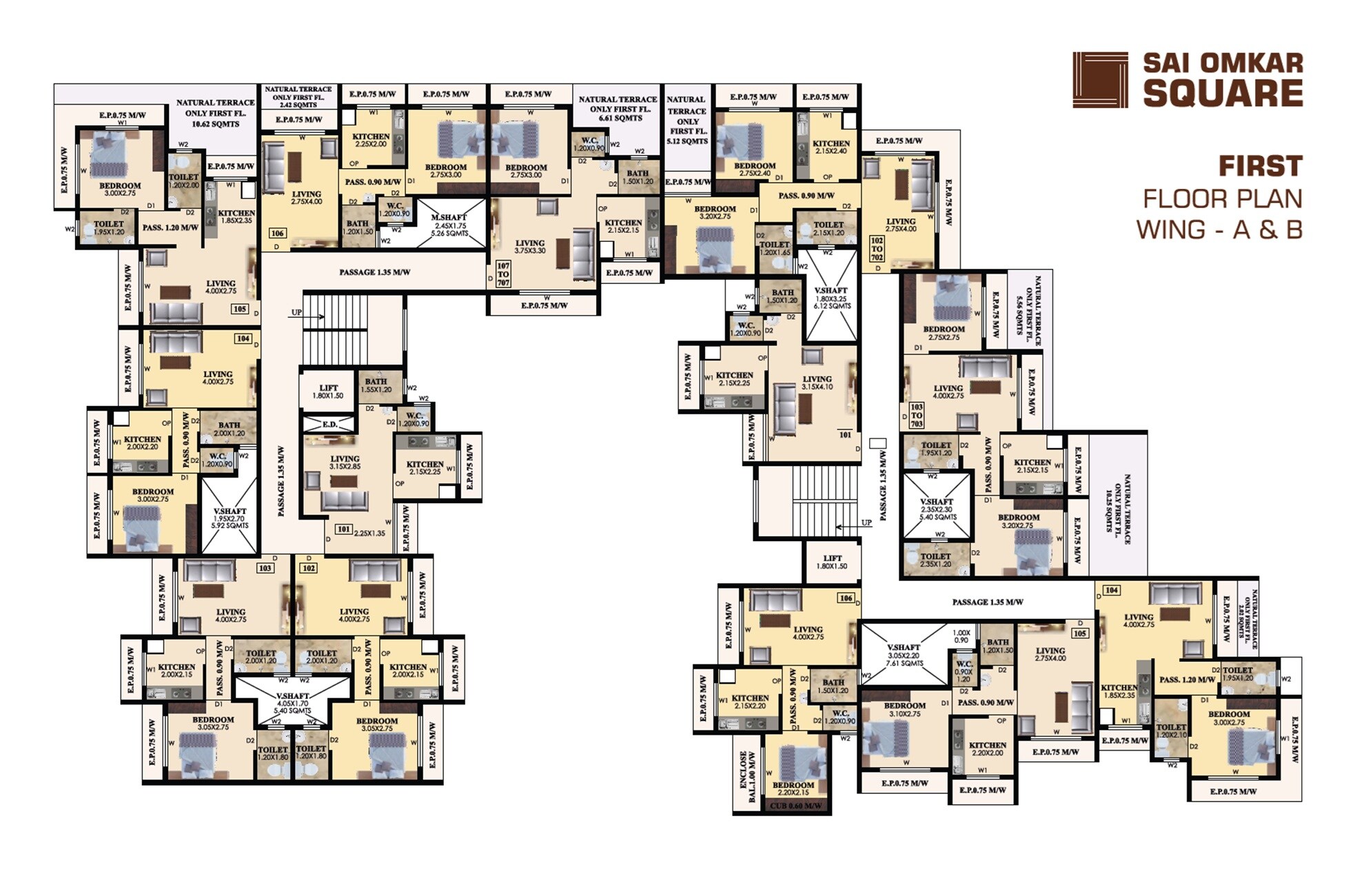Annapurna Sai Omkar Square Floor Plans