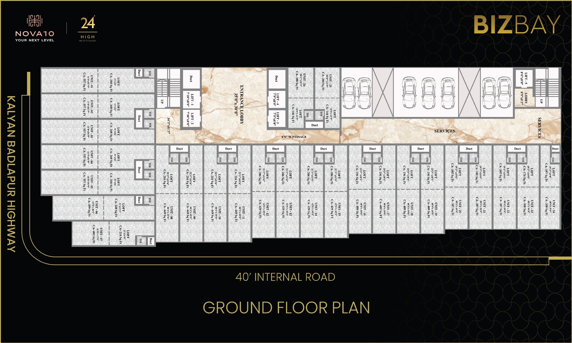 Apex 24 High Bizbay Floor Plans