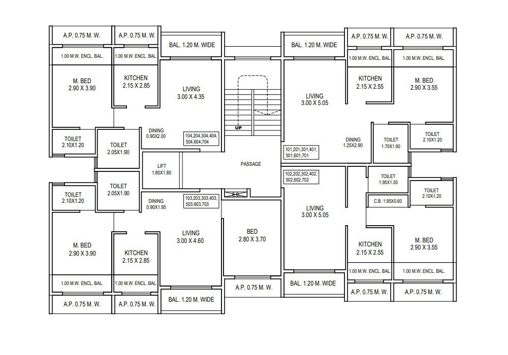 Apurvaditi Om Siddhivinayak Residency Floor Plans