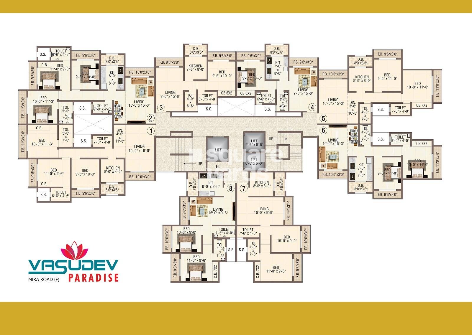 Aristone Vasudev Paradise Floor Plans