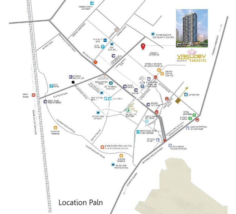 Aristone Vasudev Paradise Location Image