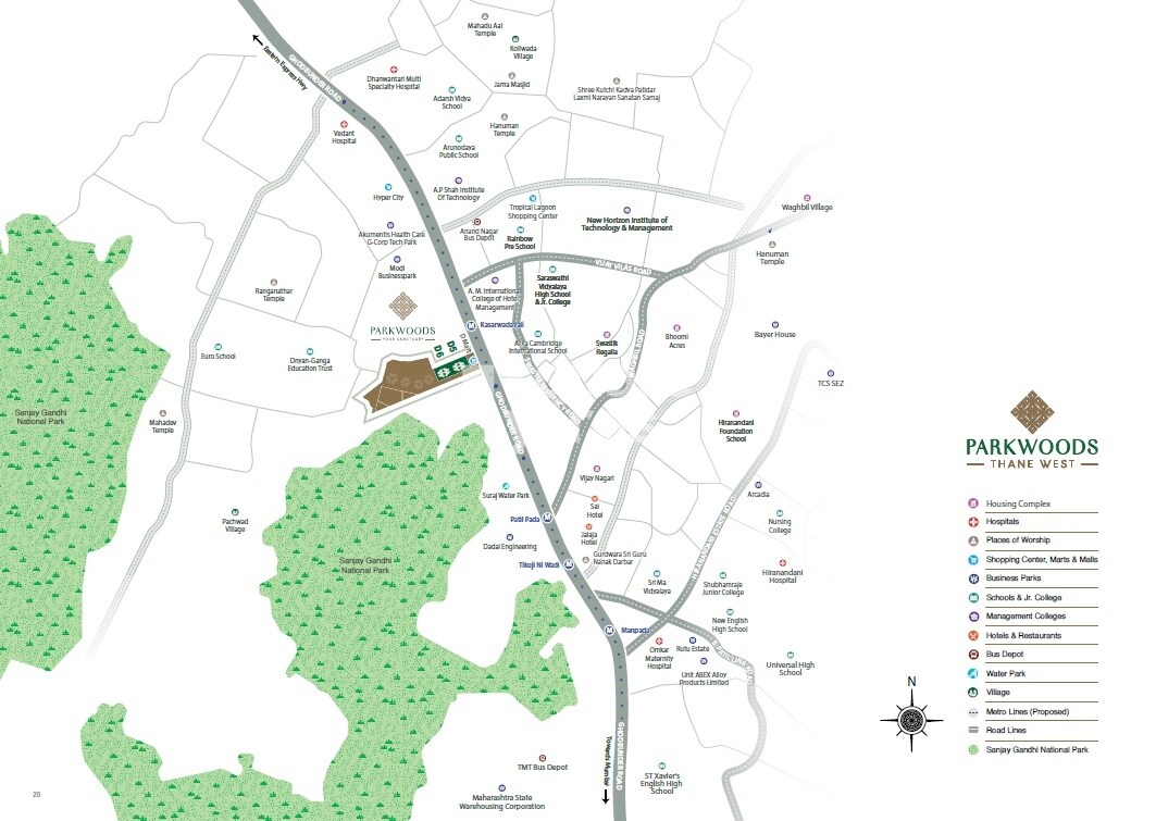 Ashish Parkwoods Location Image