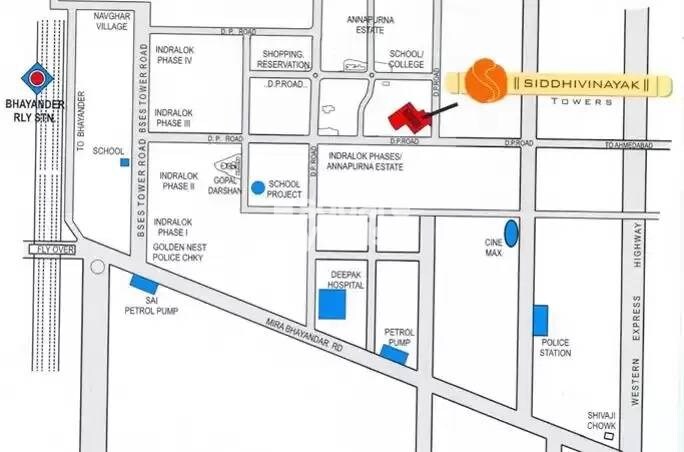 Ashish Siddhivinayak Towers Location Image