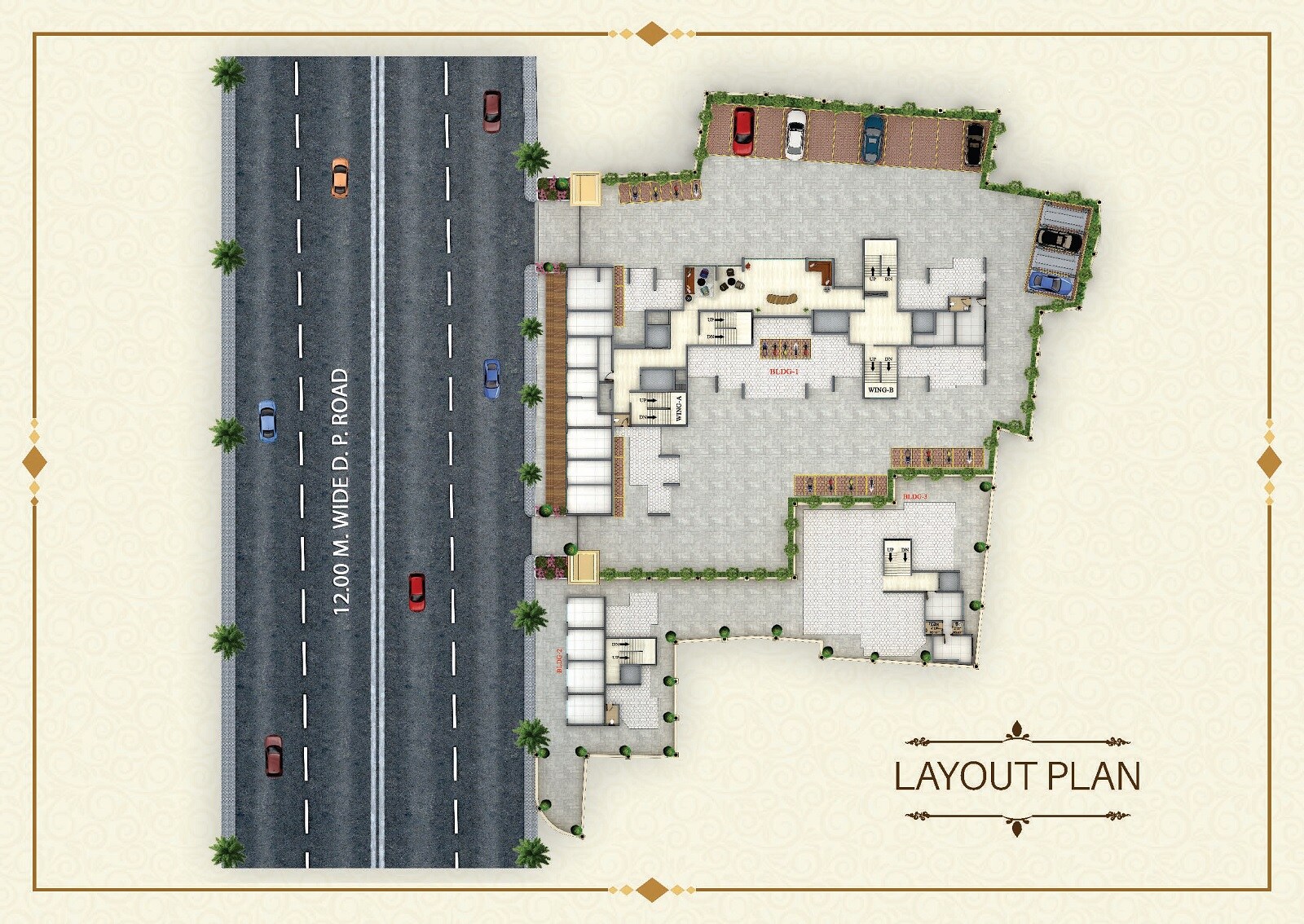 Bhagwati-Celeste_a series of photos showing a building with a train on it
