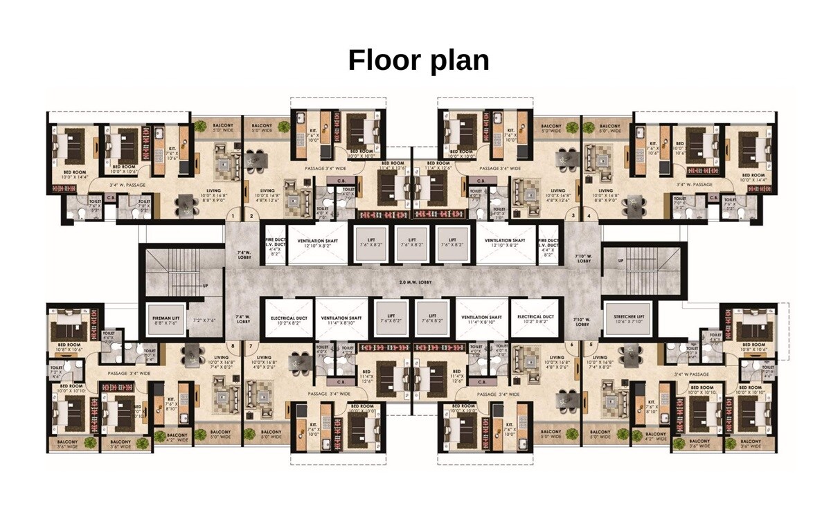 Bharat Shiv Sai Paradise Floor Plans